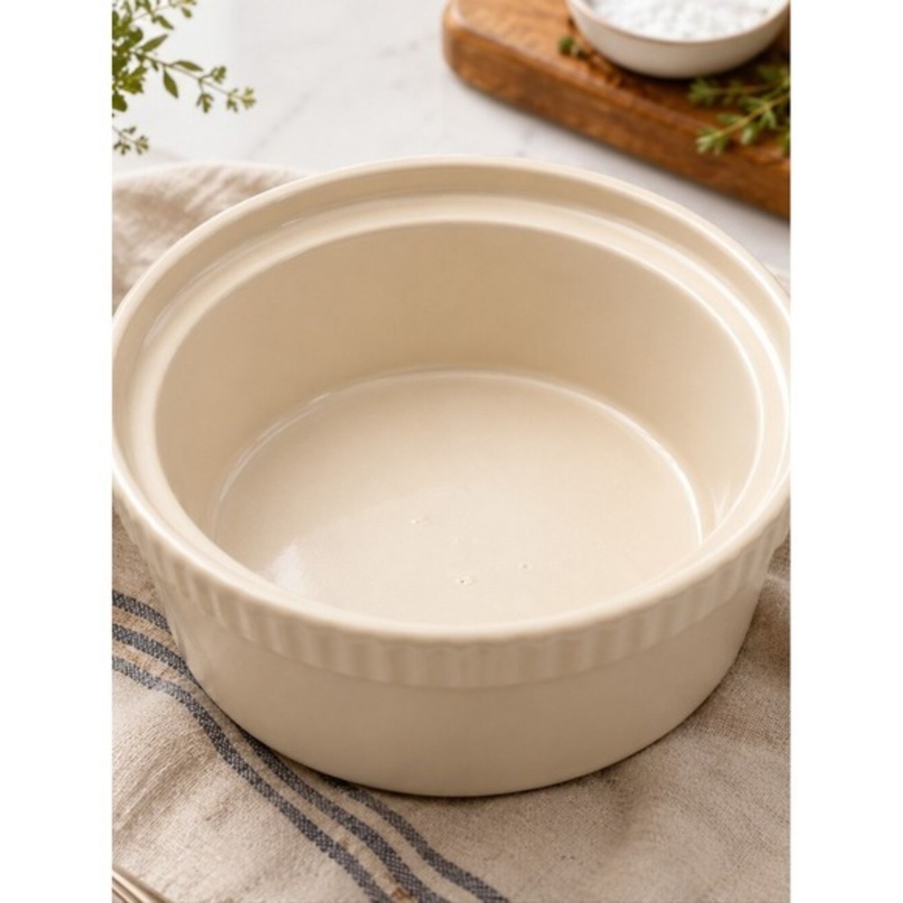 Oven to‎ Tableware England Cream Stoneware Souffle Casserole Dish